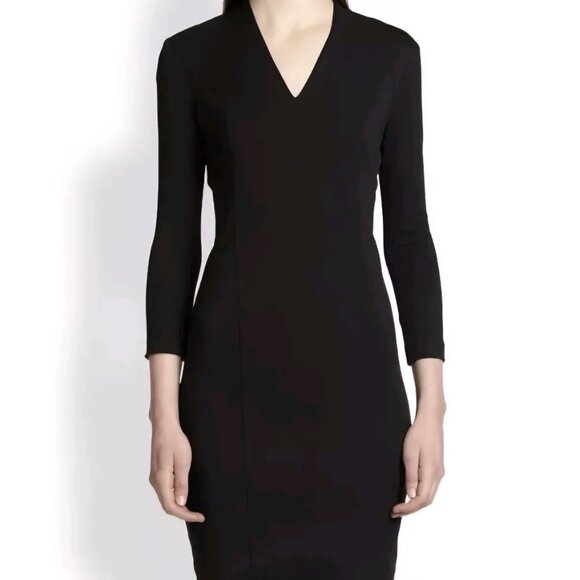 Helmut Lang Sz Large Womens Black Slim SLV DD Dress - Picture 4 of 8